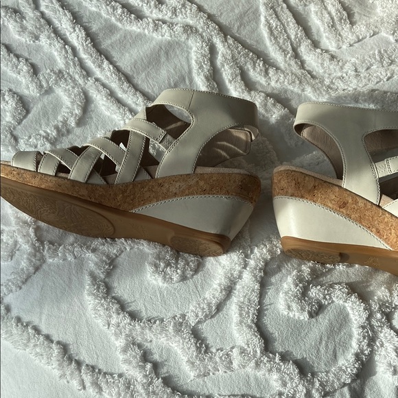 Dansko Off White Wedge Sandals - Picture 2 of 7